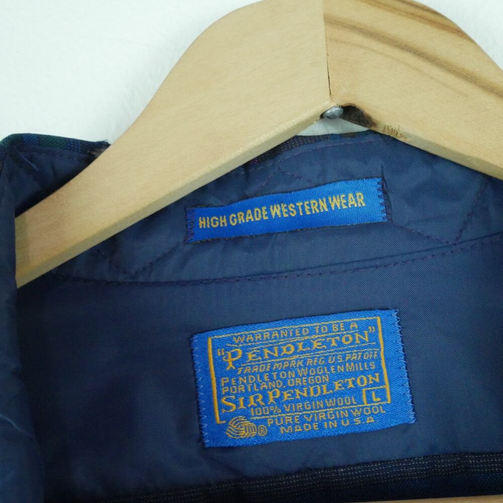 Vintage Pendleton Large Button Down Shirt 100% Wo… - image 2